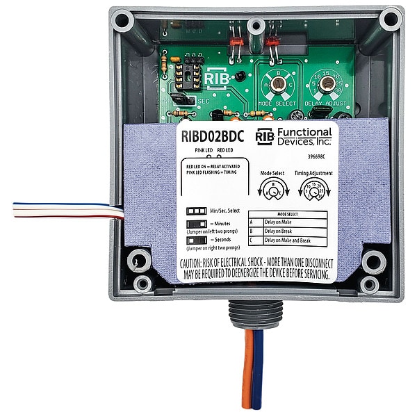 Enclosed Time Delay Relay, 20A, SPDT