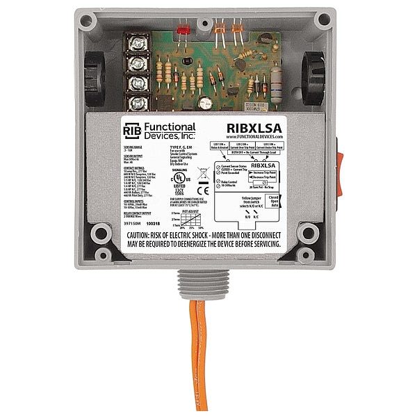 Enclosed Relay/Current Switch, Adj., 10A