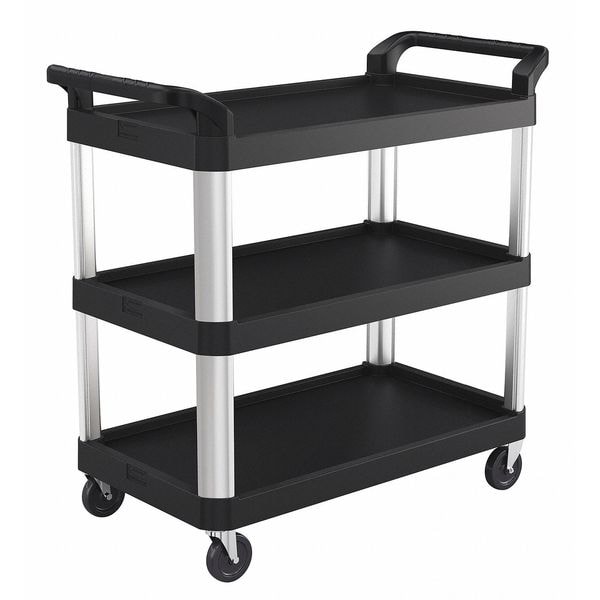 Service Cart, 3 Shelves, 39.85" L, 20" W, 38.17" H