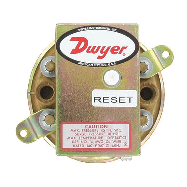 Pressure Switch, Standard, SPDT, 1/8" FNPT, 3.0 to 11.75 in H2O Range