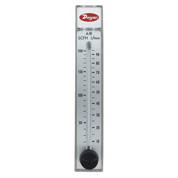 Flowmeter, range 5-50 SCFH air.