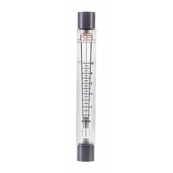 Flowmeter, range 1-10 GPM water.