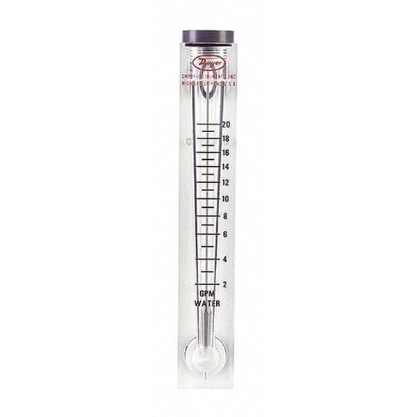 Flowmeter, range 2-20 GPM water.