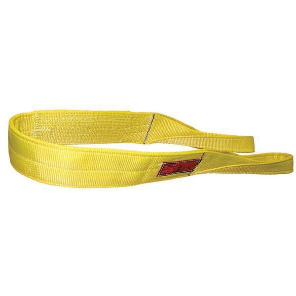 Synthetic Web Sling, Type 3, 10 ft L, 10 in W, Nylon, Yellow