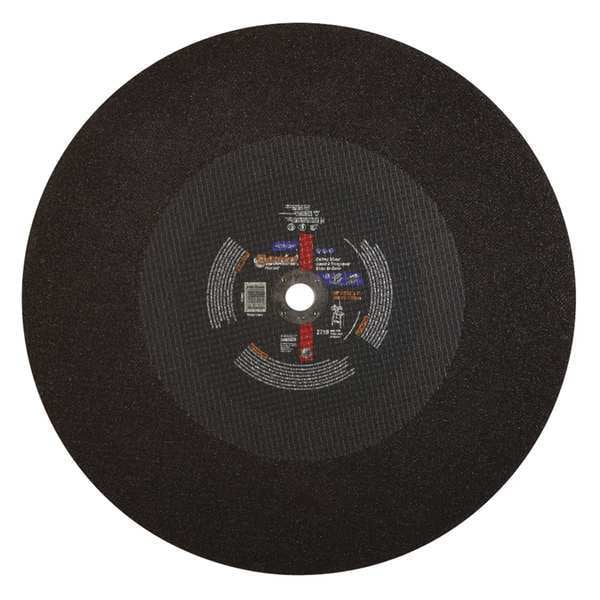Abrasive Cut-Off Wheel, Type 1, 20 in Dia, 0.1875 in Thick, 1 in Arbor Hole Size, Aluminum Oxide
