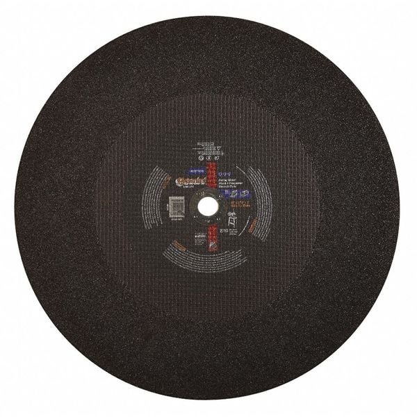 Abrasive Cut-Off Wheel, Type 1, 20 in Dia, 0.1875 in Thick, 1 in Arbor Hole Size, Aluminum Oxide