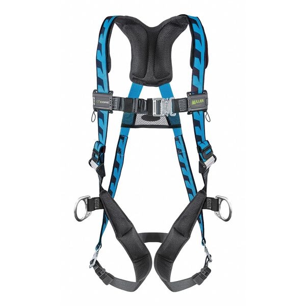 AirCore Full Body Harness, Quick Connect Buckles, Polyester, Blue, Size 2XL/3XL