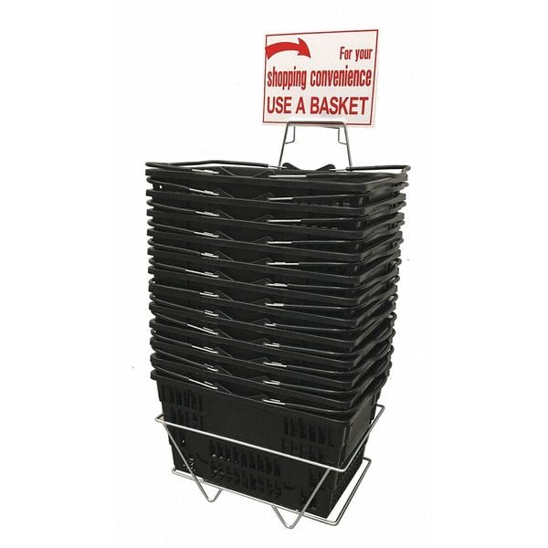 Hand Basket Set, Jumbo, Black