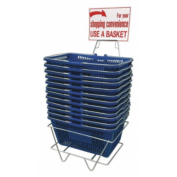 Hand Basket Set, Regular, Blue, Plastic