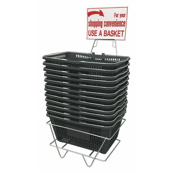 Hand Basket Set, Regular, Gray, Plastic