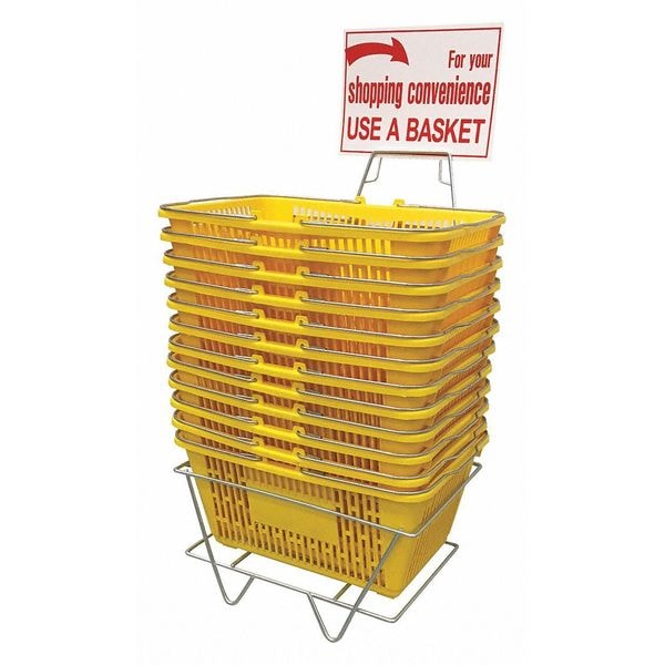Hand Basket Set, Regular, Yellow, Plastic