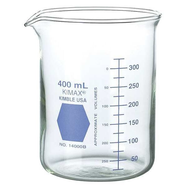 Colorware Beaker, Borosilicate Glass, Low Form, 1 L / 33.81 fl oz Capacity, A Type I, 6 PK