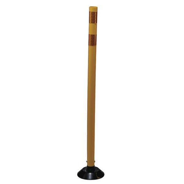 Delineator Post, HDPE, High-Intensity Prismatic, 48" Height, 48" Length, 2 lb, Yellow