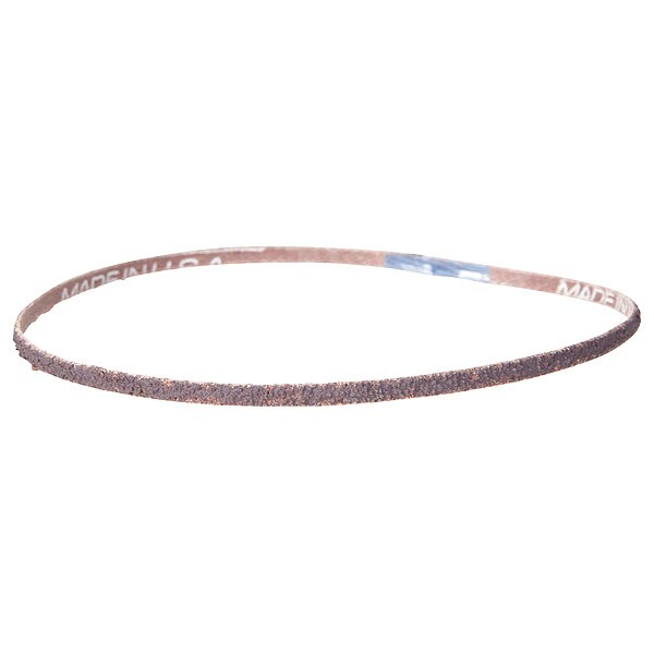 Sanding Belt, 1/4 in W, 12 in L, Coated, Aluminum Oxide, P80 Grit, Coarse, R283 Metalite, Maroon