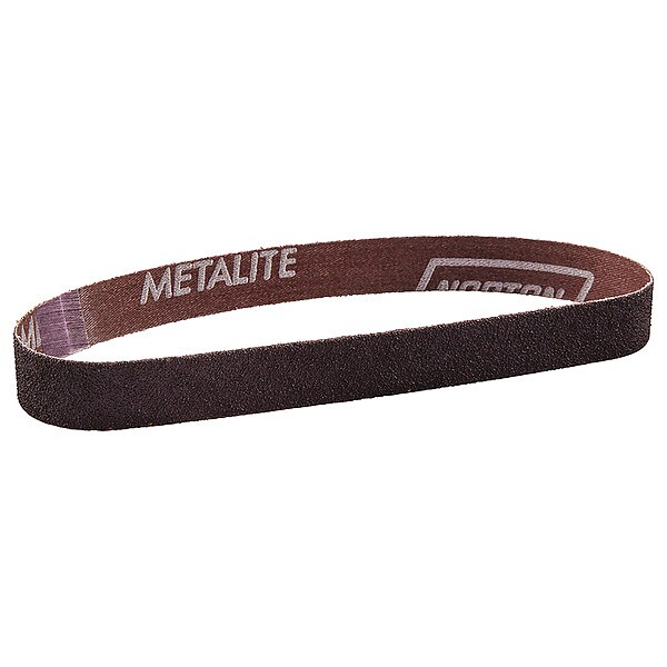 Sanding Belt, 1 in W, 24 in L, Coated, Aluminum Oxide, P80 Grit, Coarse, R283 Metalite, Maroon