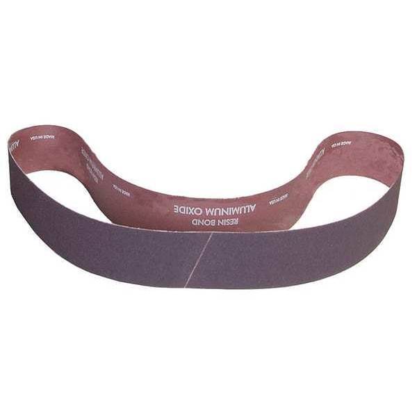 Sanding Belt, 2 1/2 in W, 48 in L, Coated, Aluminum Oxide, 50 Grit, Coarse, R228 Metalite, Brown
