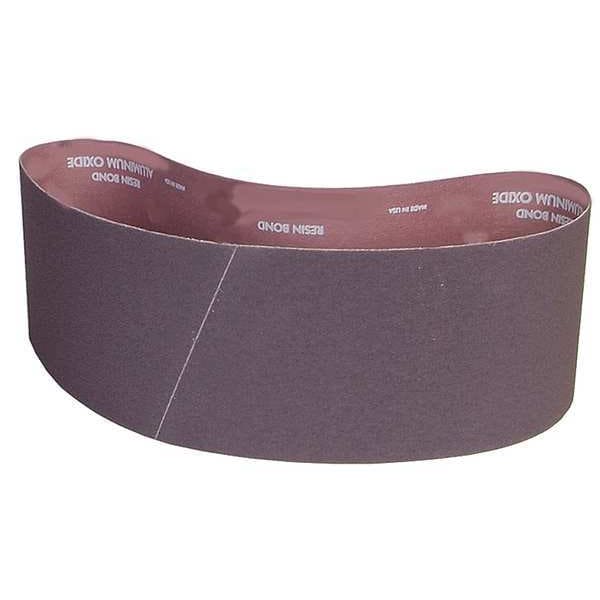 Sanding Belt, 4 in W, 60 in L, Coated, Aluminum Oxide, 100 Grit, Medium, R228 Metalite, Brown