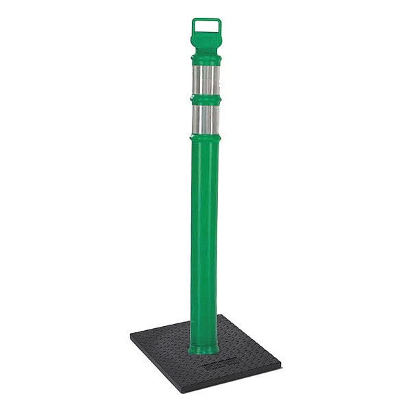 Delineator Post, High-Density Polyethylene (HDPE), High-Intensity Prismatic, 45 in Height, 1.5 lb