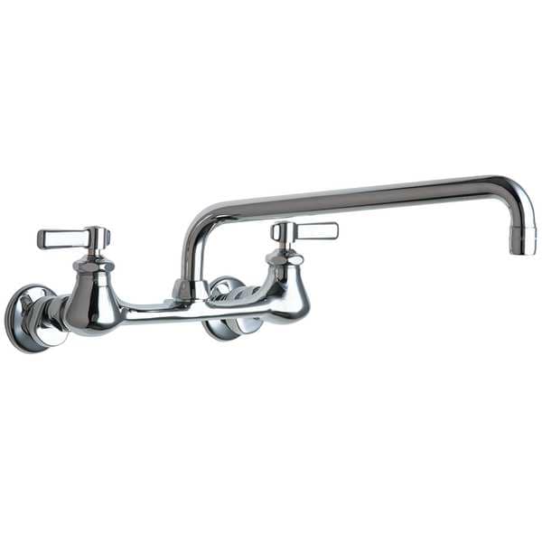 Straight Kitchen Faucet, Manual, 7-1/4" to 8-3/4" Mount, 2 Hole Commercial