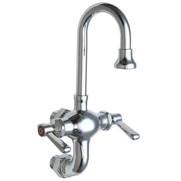 Gooseneck Service Sink Faucet, Manual, 3" Mount, 2 Hole Commercial