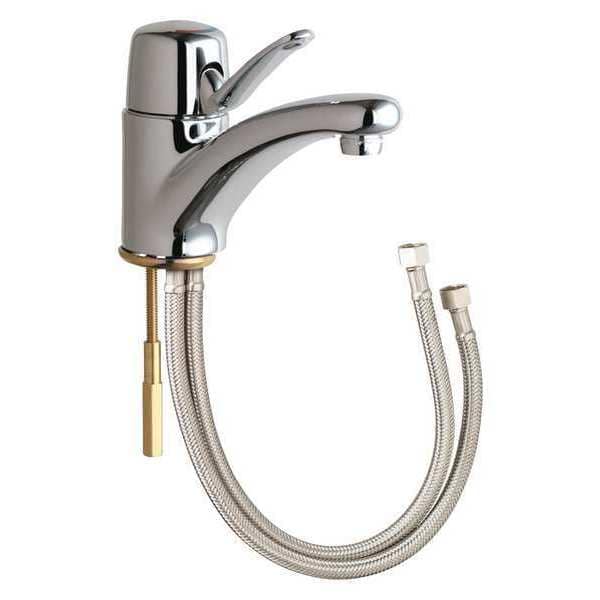 Manual Low Arc Bathroom Faucet, Single Hole Mount, Polished Chrome 1 Hole