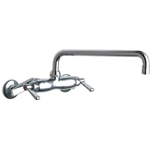 Low Arc Service Sink Faucet, Manual, 3" to 8-3/8" Mount, 2 Hole Commercial
