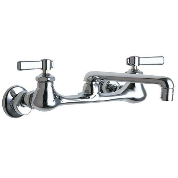 Straight Kitchen/Bathroom Faucet, Manual, 7-1/4" to 8-3/4" Mount, 2 Hole Commercial