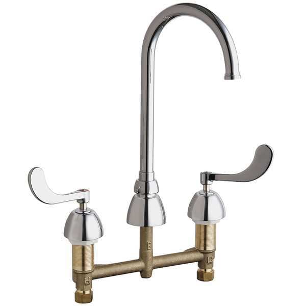 Gooseneck Kitchen/Bathroom Faucet, Manual, 8" Mount, 3 Hole Commercial