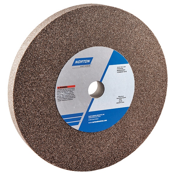 Grinding Wheel, 12 in. Dia, AO, 46 G, Brown