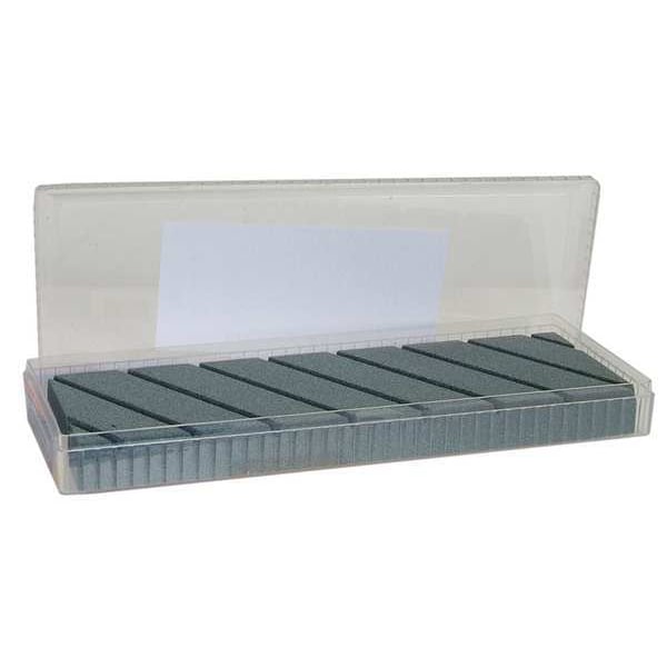 Single Grit Sharpening Stone, 9 in W, 3 in L, 3/4 in H, Silicon Carbide, 100 Grit, Green
