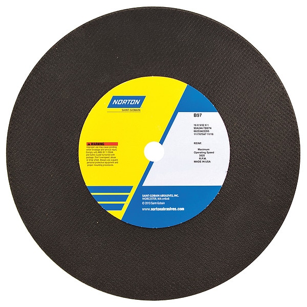 Cut-Off Wheel, 16 in. Dia, AO, 24 G, PK10