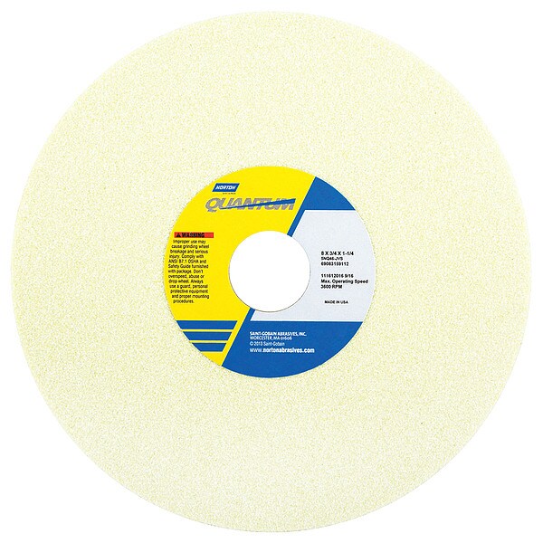 Grinding Wheel, 8 in. Dia, CA, 46 G, PK10