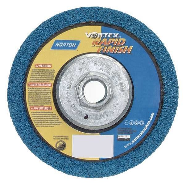 Non-Woven Depressed Center Disc, Type 27, 4 1/2 in Dia, 1/2 in Thick, 5/8"-11 Arbor Hole Size
