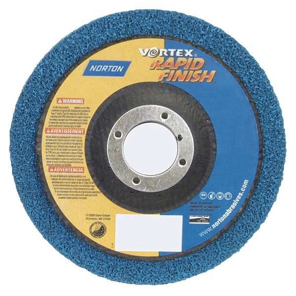 Non-Woven Depressed Center Disc, Type 27, 4 1/2 in Dia, 1/2 in Thick, 7/8 in Arbor Hole Size