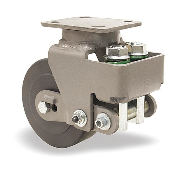 Aerospace Spring Loaded Workhorse Swivel Caster, 6" x 2" Nylast Wheel Spring 2