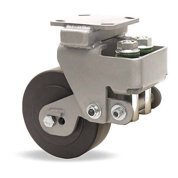 Aerospace Spring Loaded Workhorse Swivel Caster, 5"X2" Nylast Wheel, 1/2" Sealed Precision Ball Bearng