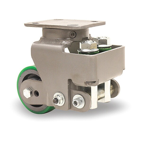 Aerospace Spring Loaded Workhorse Swivel Caster, 4" x 2" Duralast Polyurethane on Cast Iron Wheel
