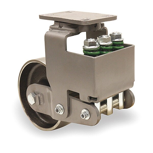 Aerospace Spring Loaded Forge Master Swivel Caster, 10"X3" Forged Steel Wheel