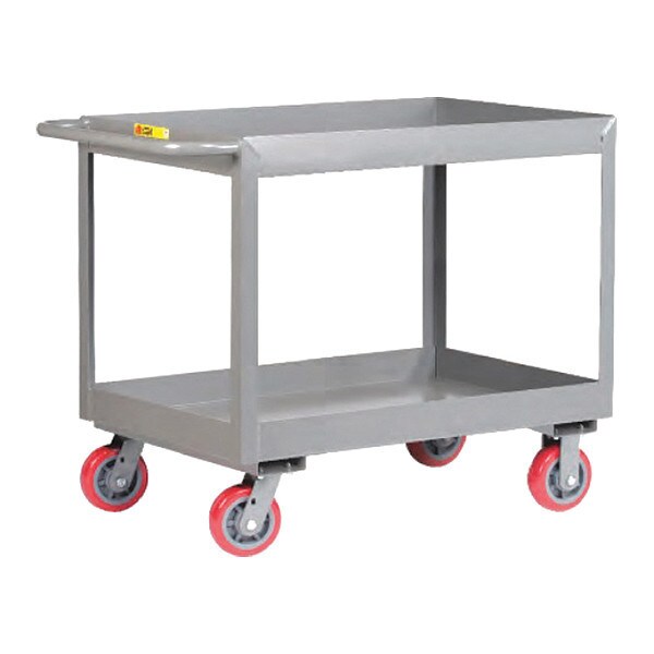 Utility Cart, 12 ga. Steel, 3600 lb Load Capacity, 2 Shelves, 42" L, 24-3/8" W, 38" H