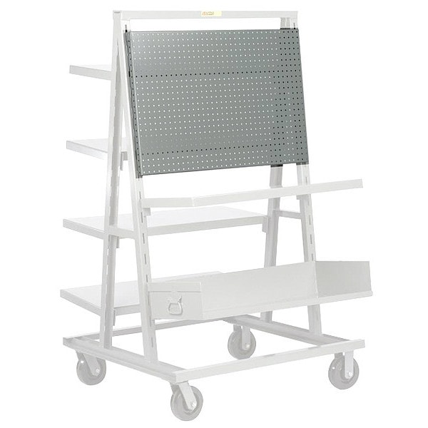 Mobile Pegboard Panel Cart, 16 ga. Steel, 36" W, 24" H