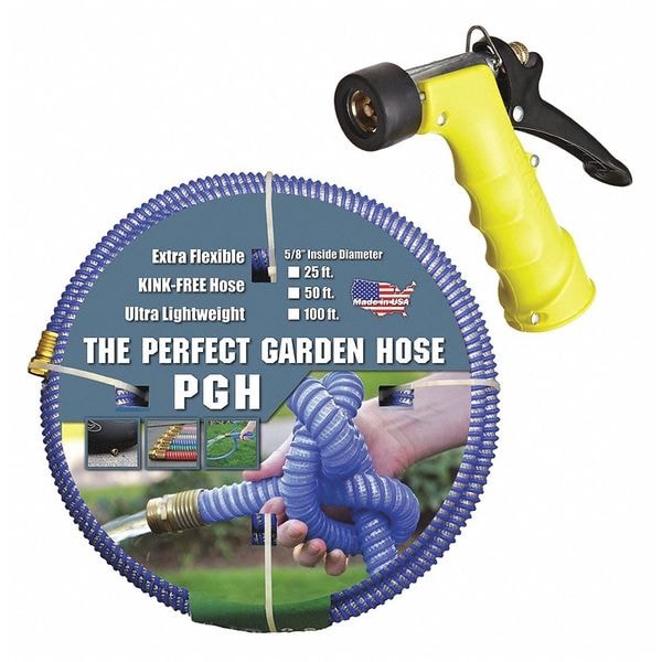 Water Hose w/Nozzle, 5/8"x50 ft.