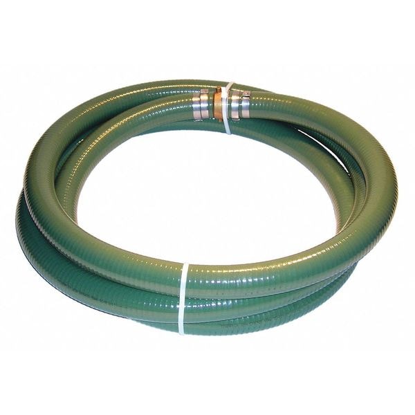 Green PVC Suction Hose, 2"x20 ft.