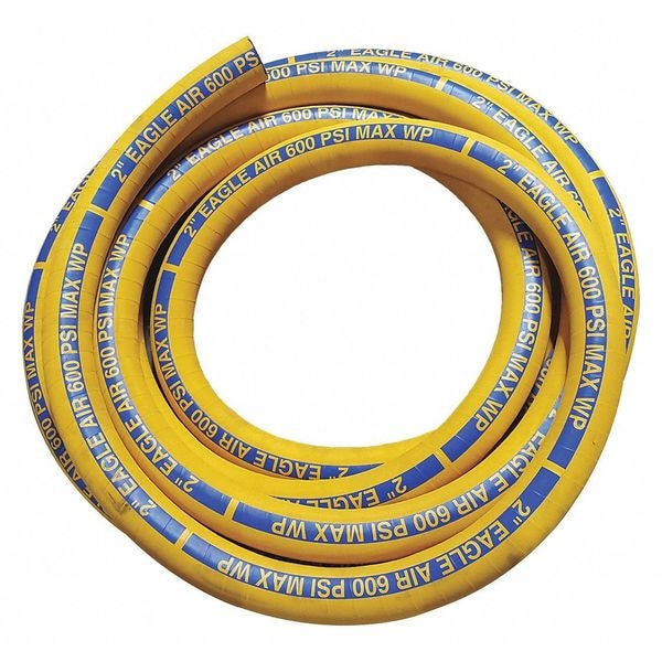 2" x 100 ft Pneumatic Bull Hose 600 psi Yellow