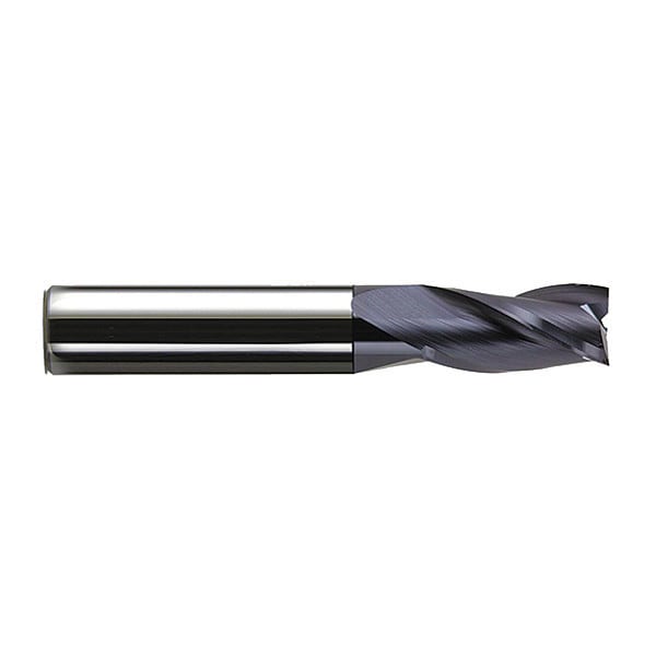 End Mill, Carbide HP, Sq 3/8x1, Number of Flutes: 3