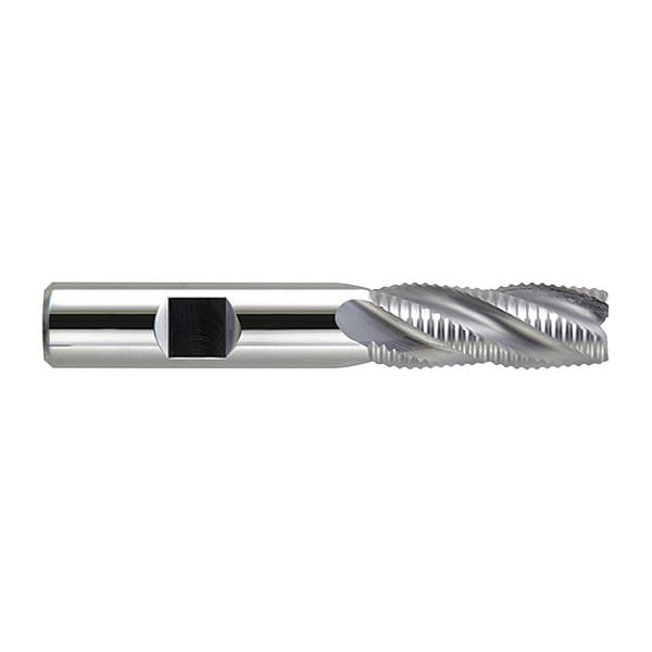 Fine-Rougher End Mill, Square, 1/2", Length of Cut: 1-1/4"
