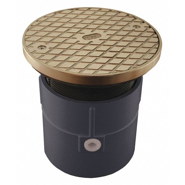 Pipe Fit Base Cleanout, PVC, 4", 6-1/8"