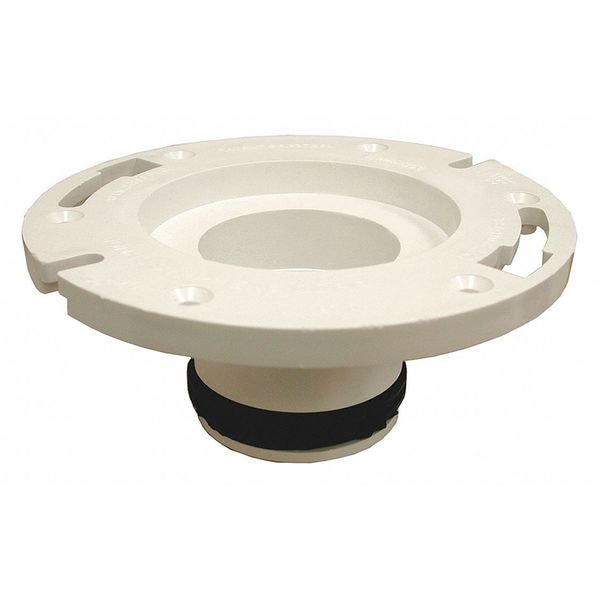 Two Finger Flange, PVC, 3"x3"