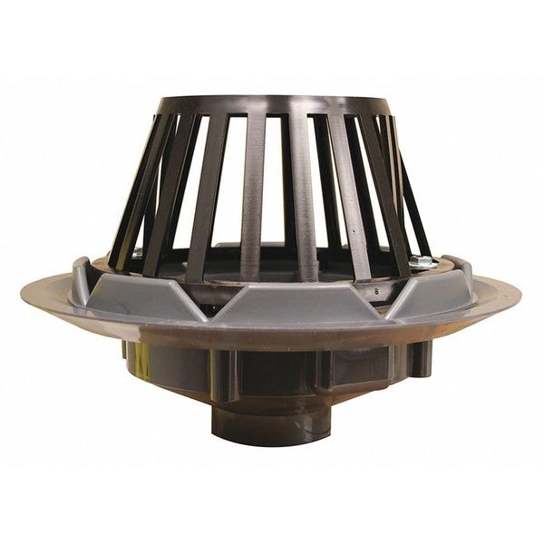 Roof Drains PVC 3" Roof Drain, Plastic Dome, PVC, Plastic, Pipe