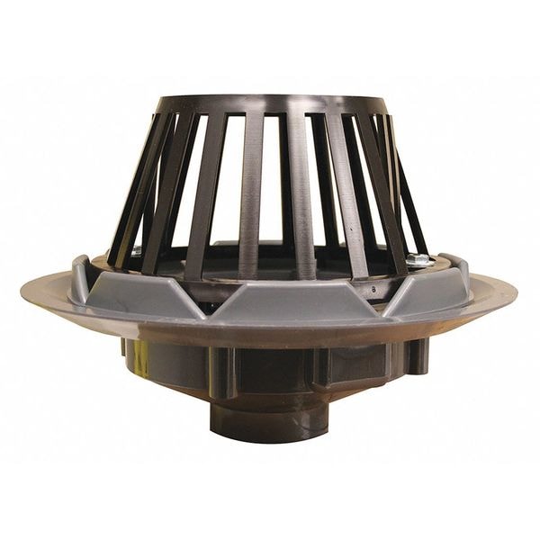 Roof Drains PVC 4" Roof Drain, Plastic Dome, PVC, Plastic, Pipe