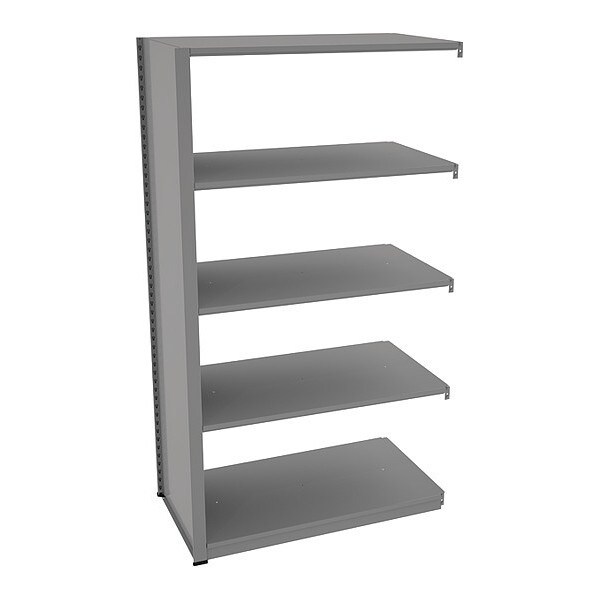 Boltless Shelving, 24"D x 42"W x 76"H, 5 Shelves, Steel